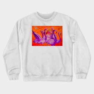 Purple Flamingo Crewneck Sweatshirt